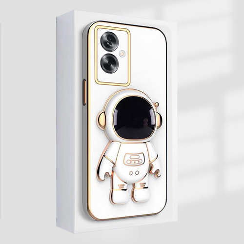 Funda Para Oppo A79 5g Reno 11f Chapado Astronauta Anillo
