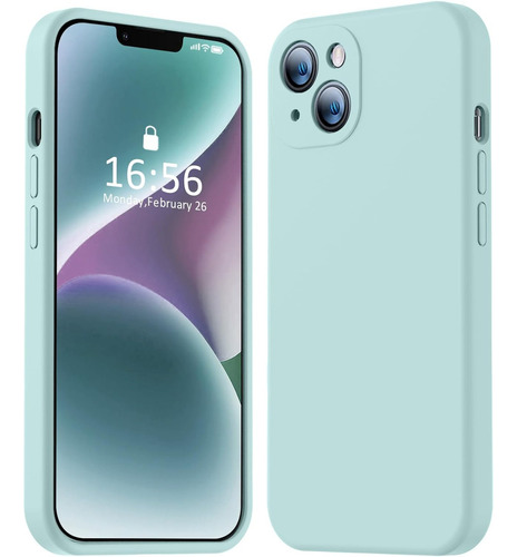 Carcasa Silicona Slim Para iPhone 14/ Pro /plus/ Max Color Menta iPhone 14