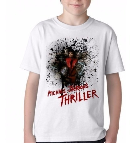 Camiseta Blusa Infantil Michael Jackson Thriller Personaliza