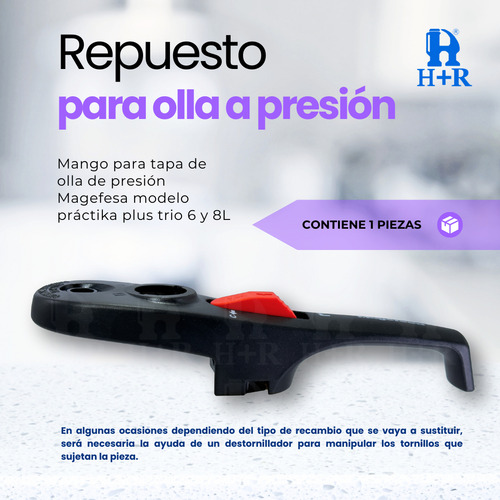 Mango Para Tapa De Olla Presión Magefesa Práctika Plus Trio