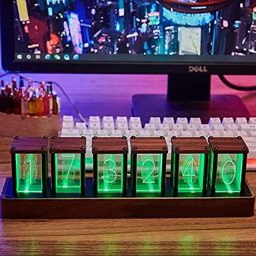 Guazi Store Reloj De Tubo Nixie De Imitación, Reloj De 16 De