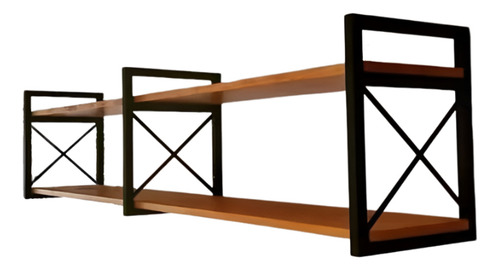Prateleira Estilo Industrial Mod X 50x140x30 Pinus Reforçada