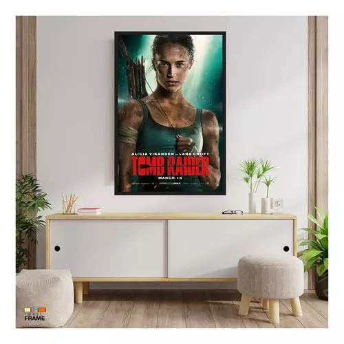 Quadro Pôster Filme Tomb Raider a Origem da Vida 60x90