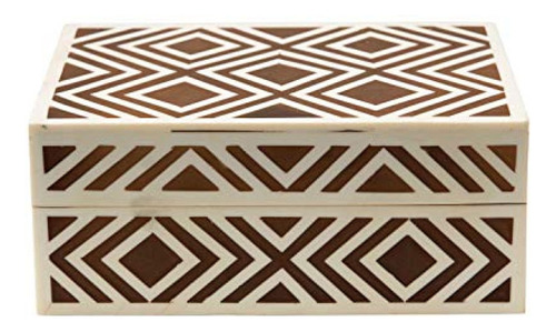 Cajas Decorativas Hogar Creative Co-op Resina Y Tapa De Mdf