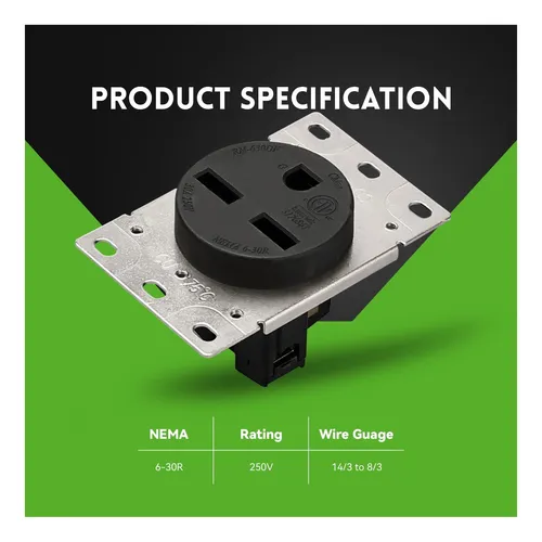 Receptáculo De Montaje De Descarga Plugtul Nema 6-30r, Grado