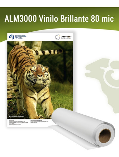 Rollo Vinilo Imprimible Blanco Mate Adhesivo 1.06x 5 Mt