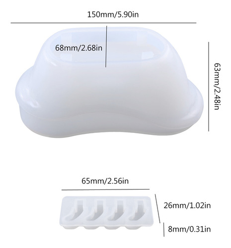 . Molde De Silicone E Resina Para Pratos, Bandeja De Joias,