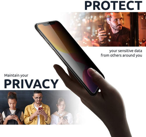 Imagen 9 de 9 de Vidrio Protector De Pantalla Antiespia @ iPhone 11 Pro Y Max