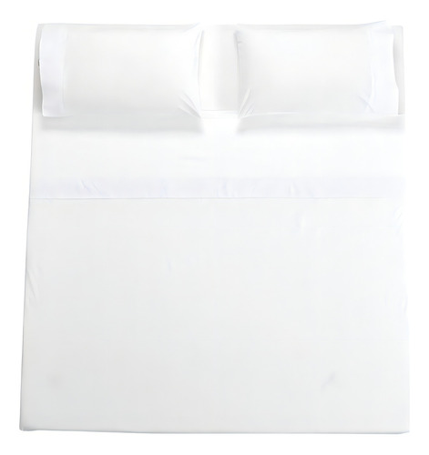 Sábana Broderie Vitoria 2p Blanco Diseño De La Tela Liso