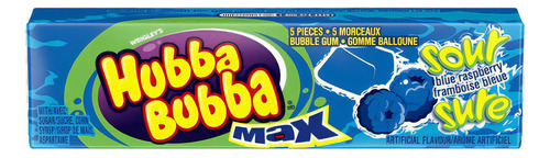 Chicletes Importados Hubba Bubba Max Sour Blue Raspberry
