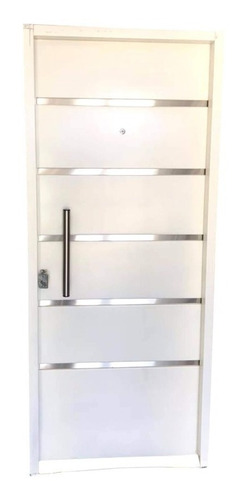 Puerta 80x200 Doble Chapa Inyectada Blanca Acero Silver