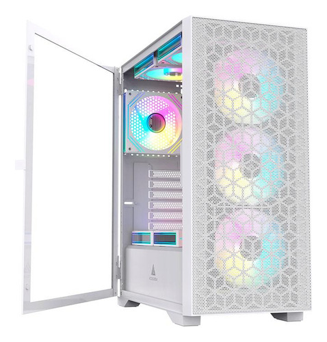 Gabinete Gamer Acegeek Shield D440 Mid-tower Lat De Vidro Wh
