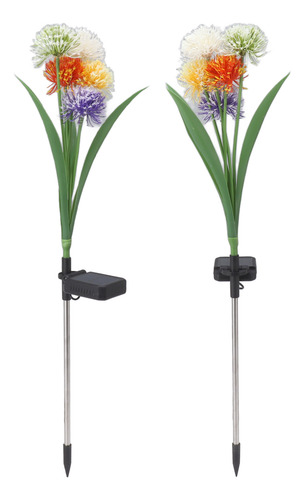 Juego De 2 Estacas Solares Para Flores, Ip65, Impermeables,