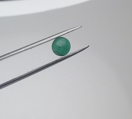 Esmeralda 0.685 Cts Redonda 4,0 Mm Extra Preciosa Clara A Verde Translucido Cor Forte Pedra Preciosa Extra Da Bahia Garantia Eterna