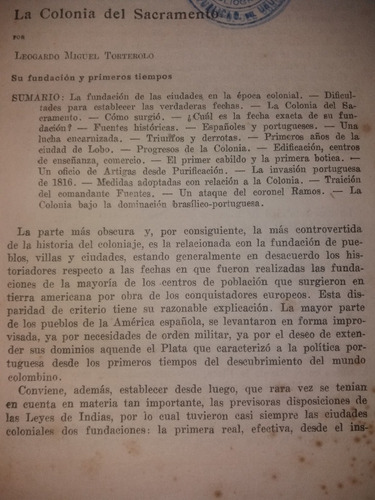 Colonia De Sacramento Fundación Y Primeros Tiempos Torterolo