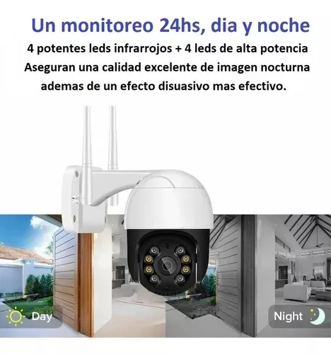 Camara Vigilancia Domo 3mp Ip Exterior Wifi Inalambrica Con Sensor