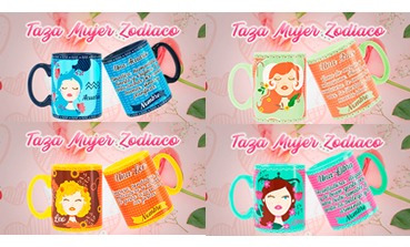 Taza De Ceramica Signos Zodiaco Mujer Varios Modelos