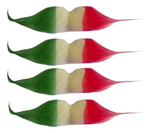 24 Bigotes Tricolo Postizos Fiestas Patrias Batucada Disfraz