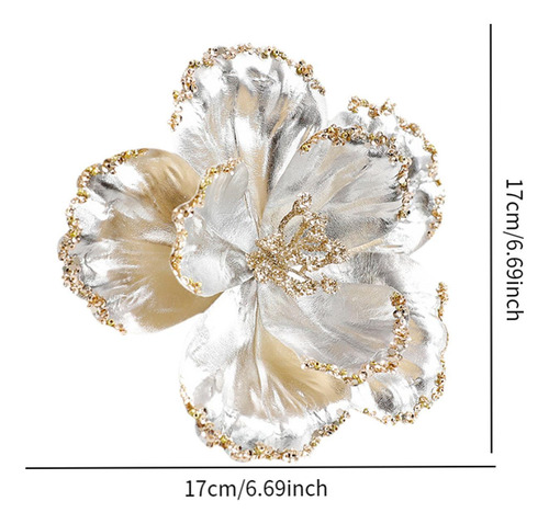 2 Adornos Navideños Artificiales Con Flores Para , Flores