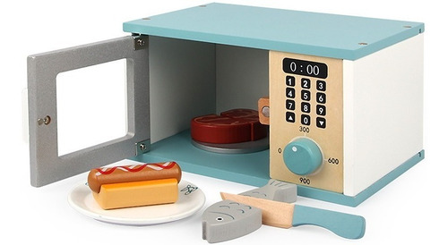 Juego Microondas De Madera Infantil Cocina