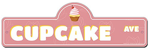 Cupcake Street Sign | Indoor Outdoor | Funny Home Decor...