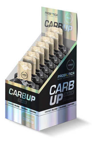 Carb-up Gel Black Cx C/ 10 Unidades Baunilha - Probiótica