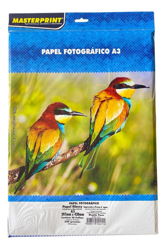 Papel Fotográfico Glossy A3 Dupla Face 220g 297x420cm