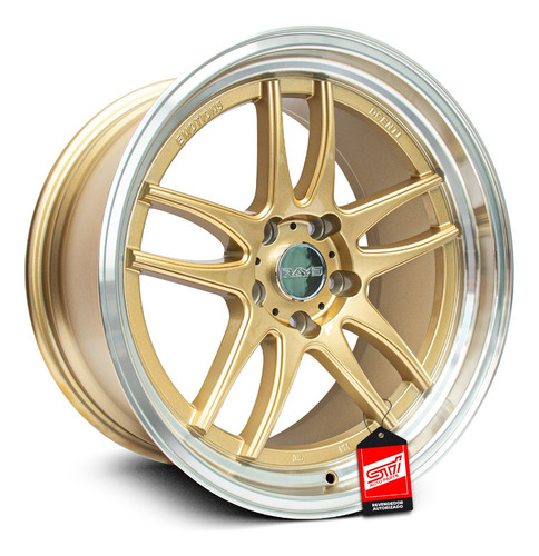 Jogo Roda Hashimoto Aro 18x9.5 5x114 Et25 Dourado C/ Borda