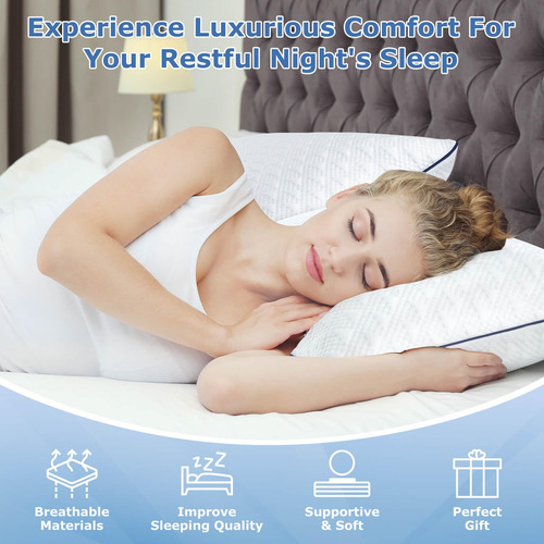 Almohadas Refrescantes King Espuma Viscoelástica Mmg
