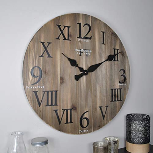 Firstime 50075 - Reloj De Pared (madera)