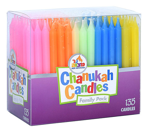 Velas Coloridas De Chanukah - Paquete Familiar Granel D...