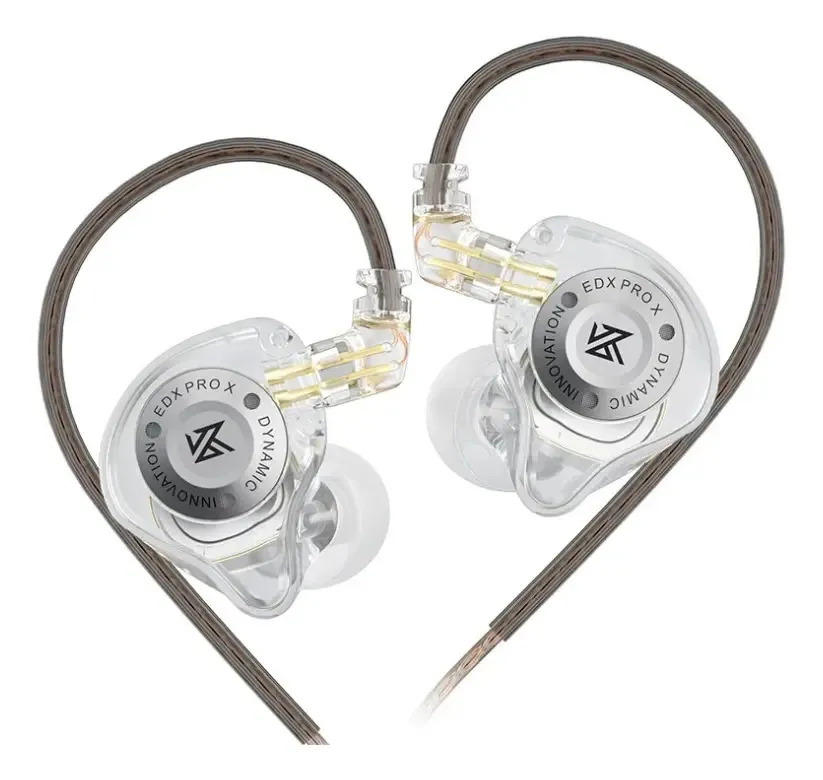 Auriculares in-ear KZ Gamer KZ EDX Pro X Sem Microfone KZ EDX Pro X Sem Microfone transparente y sin micrófono
