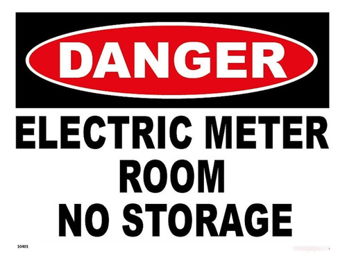 Señal Seguridad Aluminio Osha  Danger Electric Meter Room No