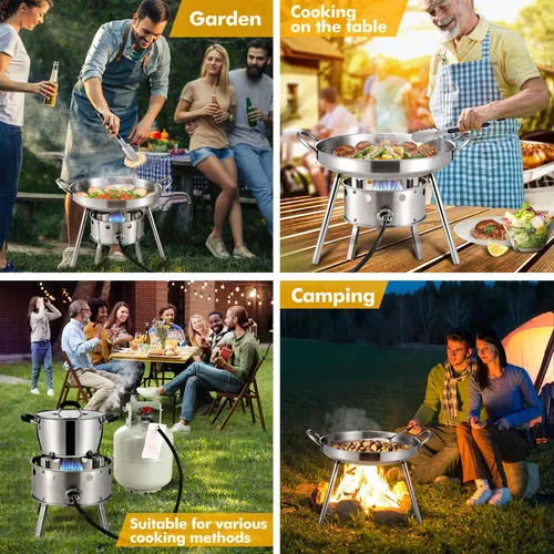 Juego De Comal Acero Inoxidable 3 Patas