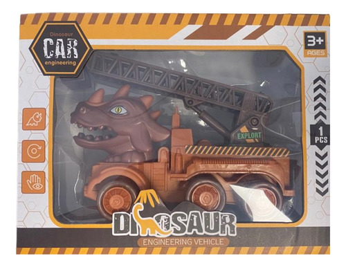 Vehiculos De Transporte Dinosaur Color Marrón Personaje Excavadora