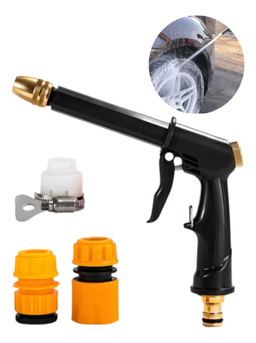 Kit Acople Pistola Pico Lanza Presión 1/2' Auto Jardín Hogar
