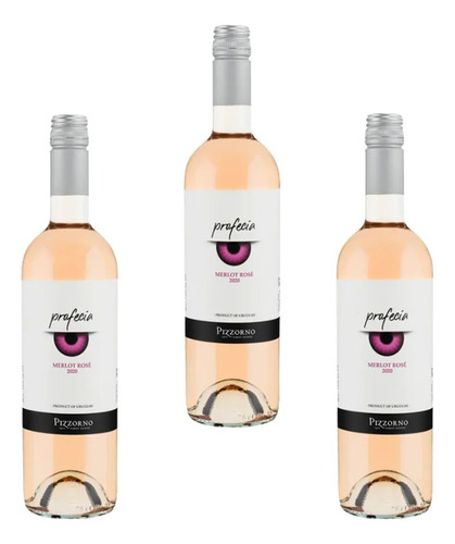 Combo X3 Vino Pizzorno Profecia Merlot Rosé 2020