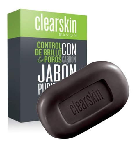 Clearskin Jabón Exfoliante Carbón Avon 80g Cuidado Facial 