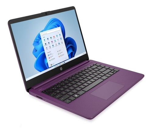 Imagen 2 de 6 de Laptop HP 14-fq1005la morada borgoña 14", AMD Ryzen 3 5300U 8GB de RAM 256GB SSD, AMD Radeon RX Vega 6 (Ryzen 4000/5000) 1920x1080px Windows 11 Home