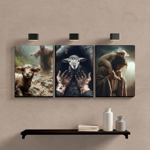 Cuadros Cristianos Combinables Blanco 60x40