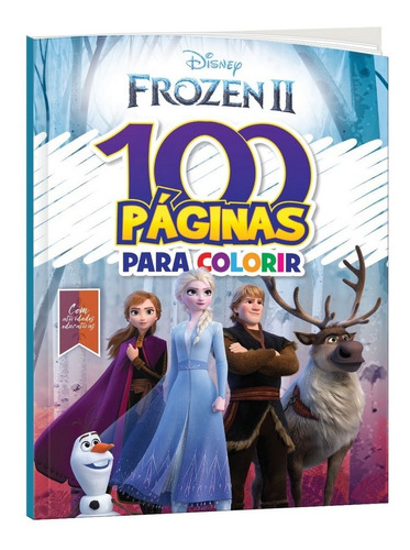 Livro Infantil 100 Páginas Para Colorir Disney - Frozen 2
