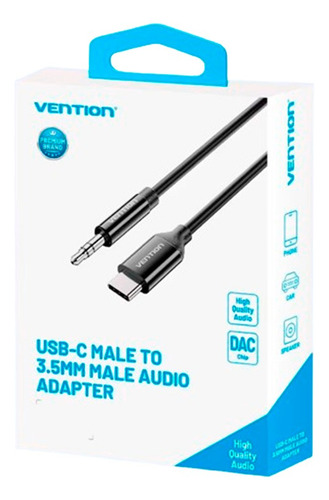 Cable 3.5mm Audio Jack Usb-c Autoradio Parlantes 1m Vention