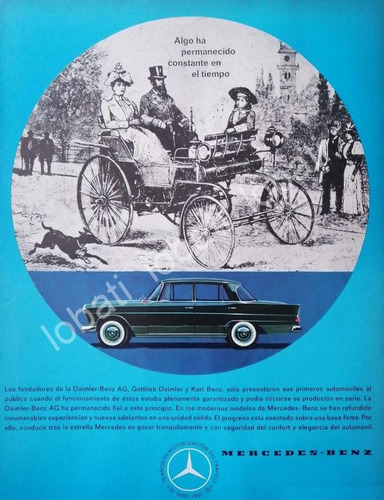 Cartel Vintage Autos Mercedez Bens 75 Aniversario 1961 /288