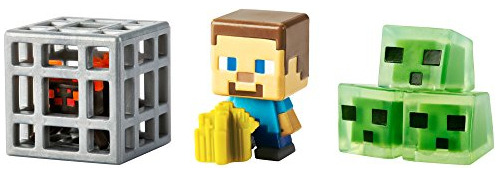 Minifigura De Minecraft, Paquete De 3, Farming Steve, Spawni