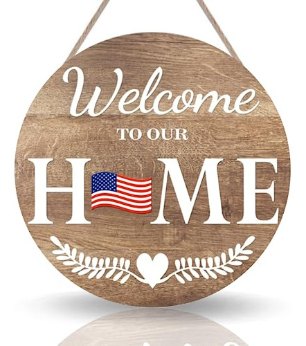 Patriotic Welcome Wreath Sign For Front Door 4th Of Jul...