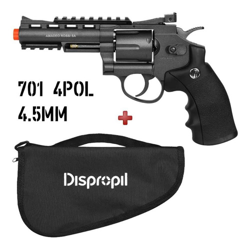 Revólver 701 Full Metal De Pressão Co2 Win Gun 4.5mm + Capa