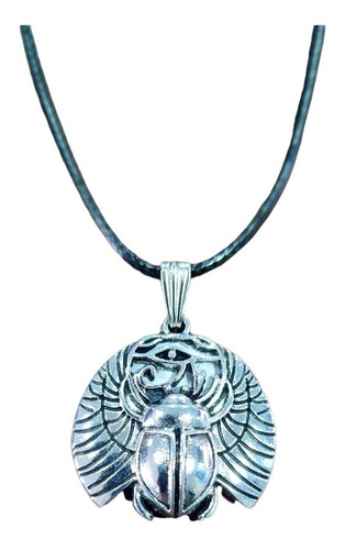 Imagen 1 de 8 de Collar Amuleto Egipcio Escarabajo Ojo De Horus De Proteccion
