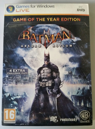 Batman Arkham Asylum Goty-- Nuevo Sellado Físico Pc Original