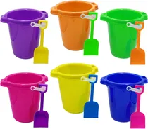 Comprar 4es Novedad 6 Pack 7.5 Cubos Y Palas De Playa Para Niños A G