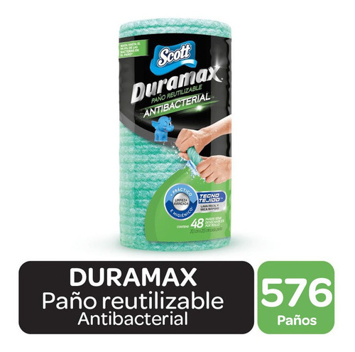 Paños Scott Duramax Reutilizables Antibacteriales X 12 Un